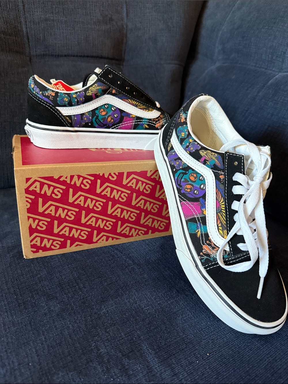 Vans Trippy Dippy Old Skool Sneakers with Colorful Graphic Panels